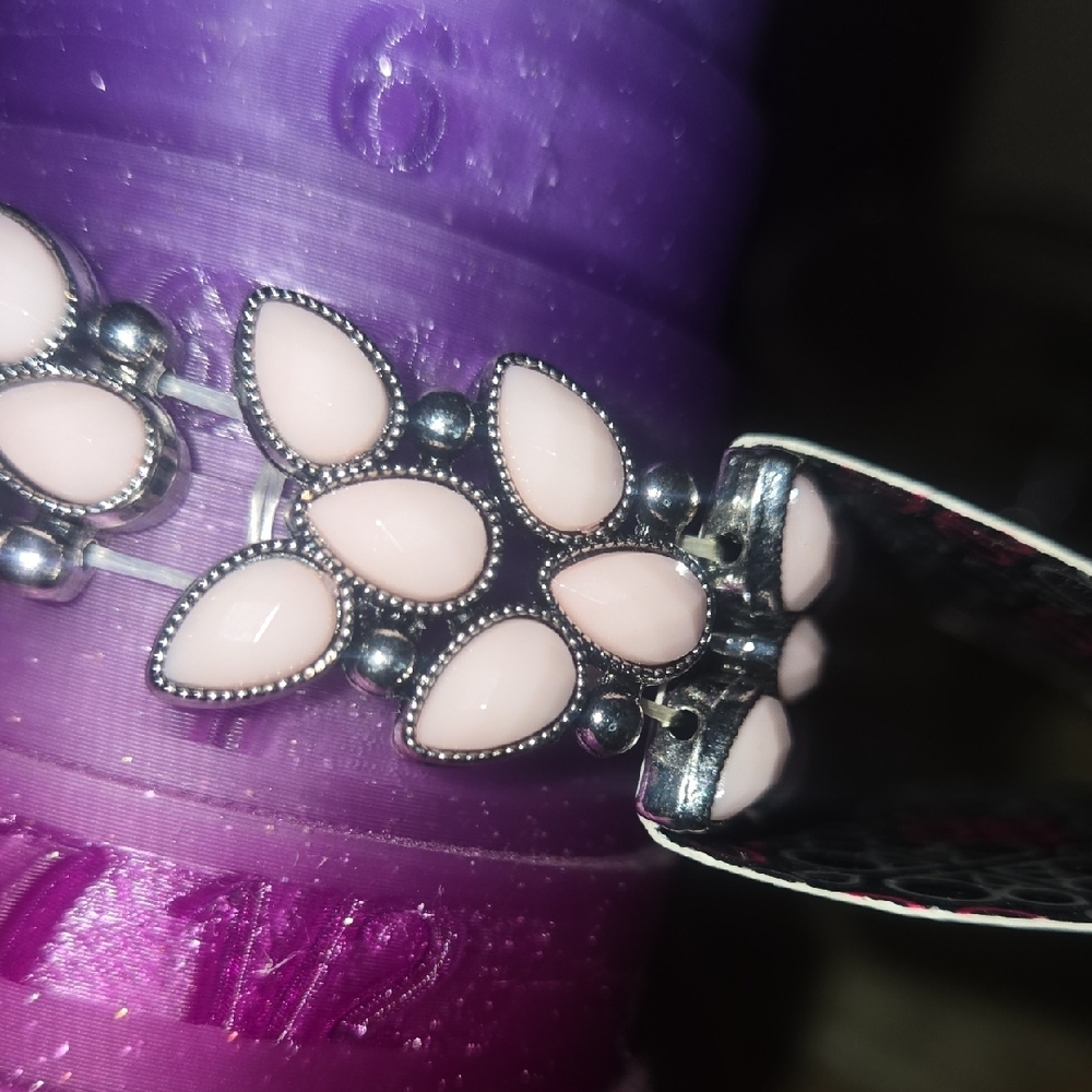 Pink Teardrop Stone Stretch Bracelet - Women Accessories - Picture 8 of 8